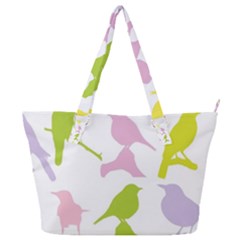 Bird Watching - Colorful Pastel Full Print Shoulder Bag by WensdaiAmbrose