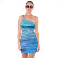 Into The Chill  One Soulder Bodycon Dress by arwwearableart