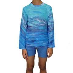 Into The Chill  Kids  Long Sleeve Swimwear by arwwearableart