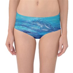 Into The Chill  Mid-waist Bikini Bottoms by arwwearableart