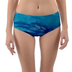 Into The Chill  Reversible Mid-waist Bikini Bottoms by arwwearableart