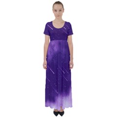 Meteors High Waist Short Sleeve Maxi Dress