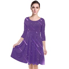 Meteors Quarter Sleeve Waist Band Dress