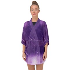 Meteors Half Sleeve Chiffon Kimono by bunart