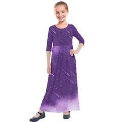 Meteors Kids  Quarter Sleeve Maxi Dress by bunart