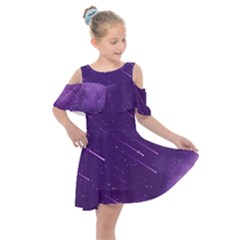 Meteors Kids  Shoulder Cutout Chiffon Dress by bunart