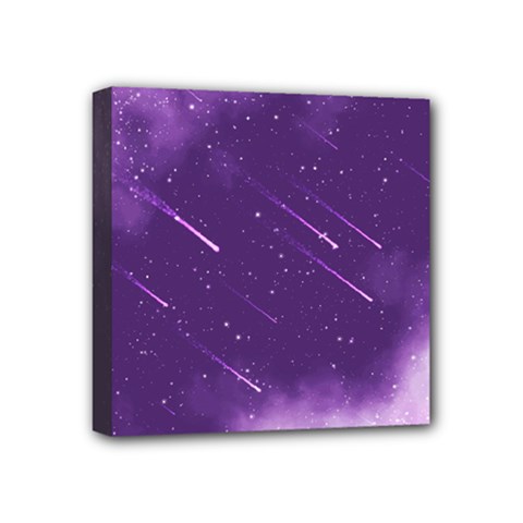 Meteors Mini Canvas 4  X 4  (stretched)