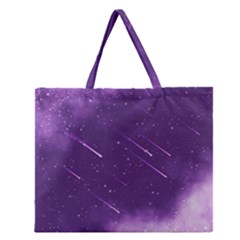 Meteors Zipper Large Tote Bag by bunart