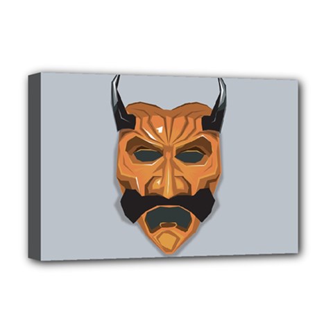 Mask India South Culture Deluxe Canvas 18  X 12  (stretched) by Sudhe