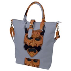 Mask India South Culture Buckle Top Tote Bag by Sudhe