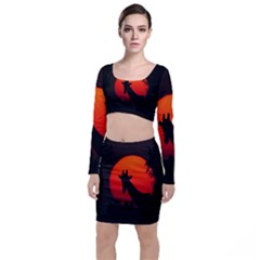 Giraffe Animal Africa Sunset Top And Skirt Sets by Sudhe