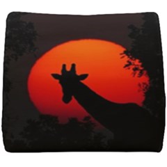 Giraffe Animal Africa Sunset Seat Cushion by Sudhe