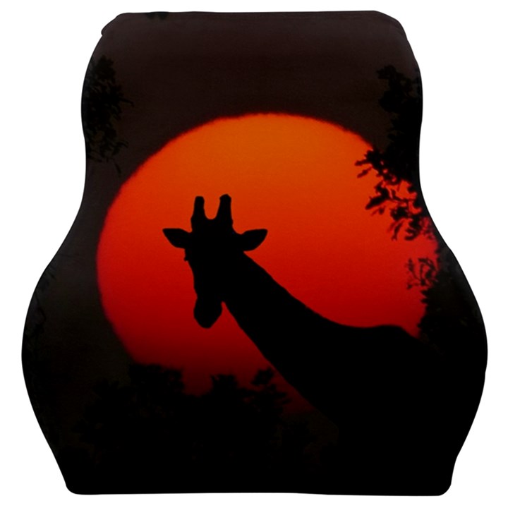 Giraffe Animal Africa Sunset Car Seat Velour Cushion 