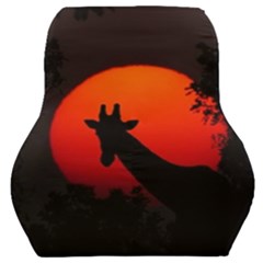 Giraffe Animal Africa Sunset Car Seat Back Cushion  by Sudhe