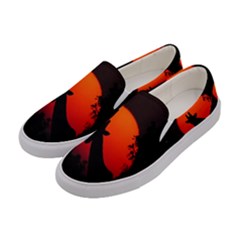 Giraffe Animal Africa Sunset Women s Canvas Slip Ons by Sudhe