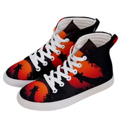 Giraffe Animal Africa Sunset Women s Hi-top Skate Sneakers by Sudhe