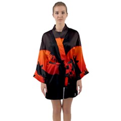 Giraffe Animal Africa Sunset Long Sleeve Kimono Robe by Sudhe