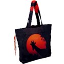 Giraffe Animal Africa Sunset Drawstring Tote Bag View2