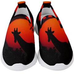 Giraffe Animal Africa Sunset Kids  Slip On Sneakers