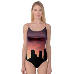 Skyline Panoramic City Architecture Camisole Leotard  by Sudhe