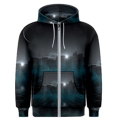 Skyline Night Star Sky Moon Sickle Men s Zipper Hoodie by Sudhe