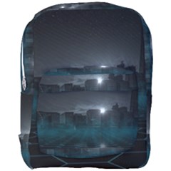 Skyline Night Star Sky Moon Sickle Full Print Backpack by Sudhe