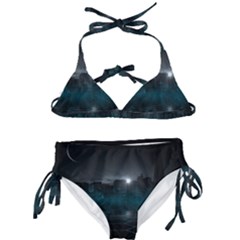 Skyline Night Star Sky Moon Sickle Kids  Classic Bikini Set by Sudhe