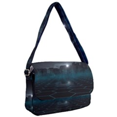 Skyline Night Star Sky Moon Sickle Courier Bag by Sudhe