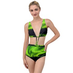 Aurora Borealis Northern Lights Sky Tied Up Two Piece Swimsuit by Sudhe