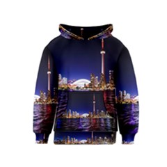 Toronto City Cn Tower Skydome Kids  Pullover Hoodie by Sudhe