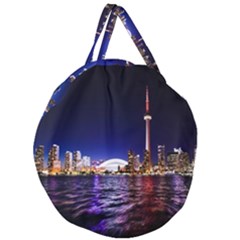 Toronto City Cn Tower Skydome Giant Round Zipper Tote by Sudhe