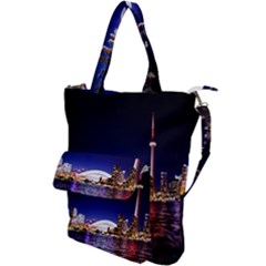 Toronto City Cn Tower Skydome Shoulder Tote Bag by Sudhe