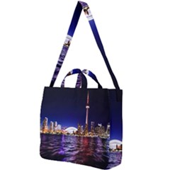 Toronto City Cn Tower Skydome Square Shoulder Tote Bag by Sudhe