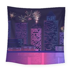 Architecture Home Skyscraper Square Tapestry (large) by Sudhe