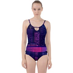 Architecture Home Skyscraper Cut Out Top Tankini Set by Sudhe