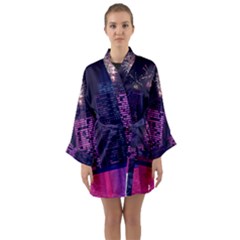 Architecture Home Skyscraper Long Sleeve Kimono Robe by Sudhe