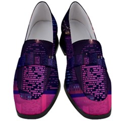 Architecture Home Skyscraper Women s Chunky Heel Loafers