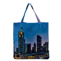 Frankfurt Germany Panorama City Grocery Tote Bag by Sudhe