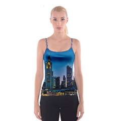 Frankfurt Germany Panorama City Spaghetti Strap Top by Sudhe