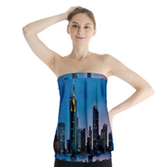 Frankfurt Germany Panorama City Strapless Top by Sudhe