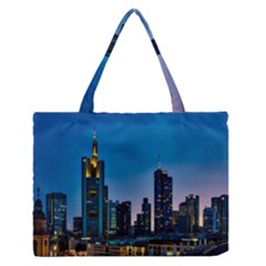 Frankfurt Germany Panorama City Zipper Medium Tote Bag by Sudhe