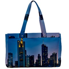 Frankfurt Germany Panorama City Canvas Work Bag by Sudhe