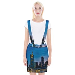 Frankfurt Germany Panorama City Braces Suspender Skirt by Sudhe