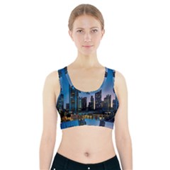 Frankfurt Germany Panorama City Sports Bra With Pocket by Sudhe