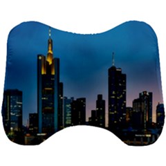 Frankfurt Germany Panorama City Head Support Cushion by Sudhe