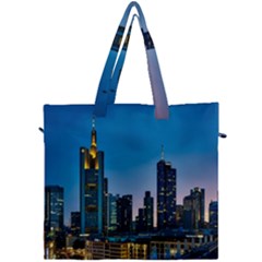 Frankfurt Germany Panorama City Canvas Travel Bag by Sudhe