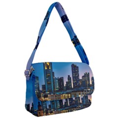 Frankfurt Germany Panorama City Courier Bag by Sudhe