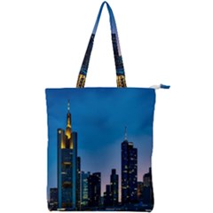 Frankfurt Germany Panorama City Double Zip Up Tote Bag by Sudhe