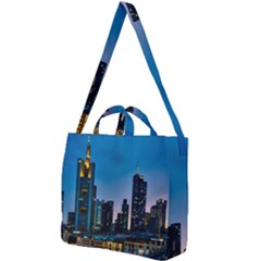 Frankfurt Germany Panorama City Square Shoulder Tote Bag by Sudhe