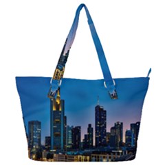 Frankfurt Germany Panorama City Full Print Shoulder Bag by Sudhe